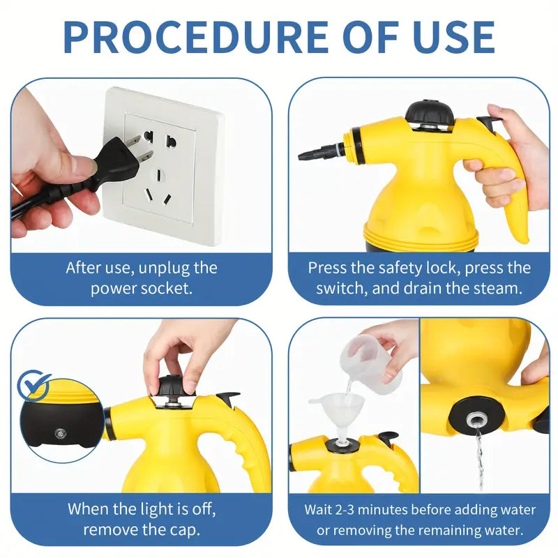 1200W Handheld Steam Cleaner for Home Pressurized Steam Cleaner