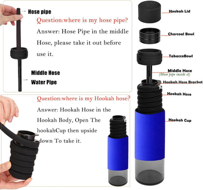 Portable Hookah set small travel hookah
