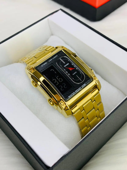 Skmei Men's Three Time Zones Digital LED Sports Watch, Waterproof, , Quartz Wristwatch